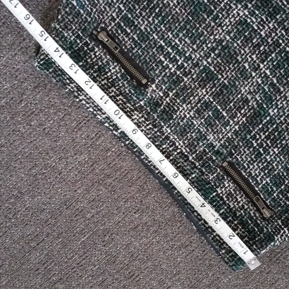 🍁LOFT🍁 - Green/Gray Tweed Wool Blend Skirt - Picture 9 of 11